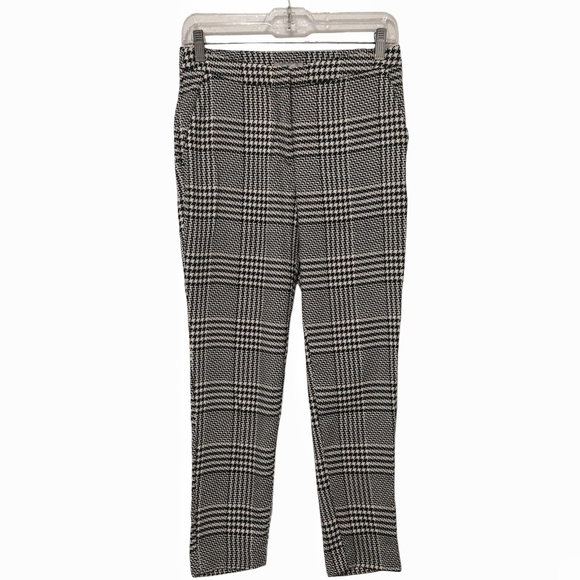 H&M - Houndstooth Plaid High Rise Skinny Pants - Picture 1 of 14